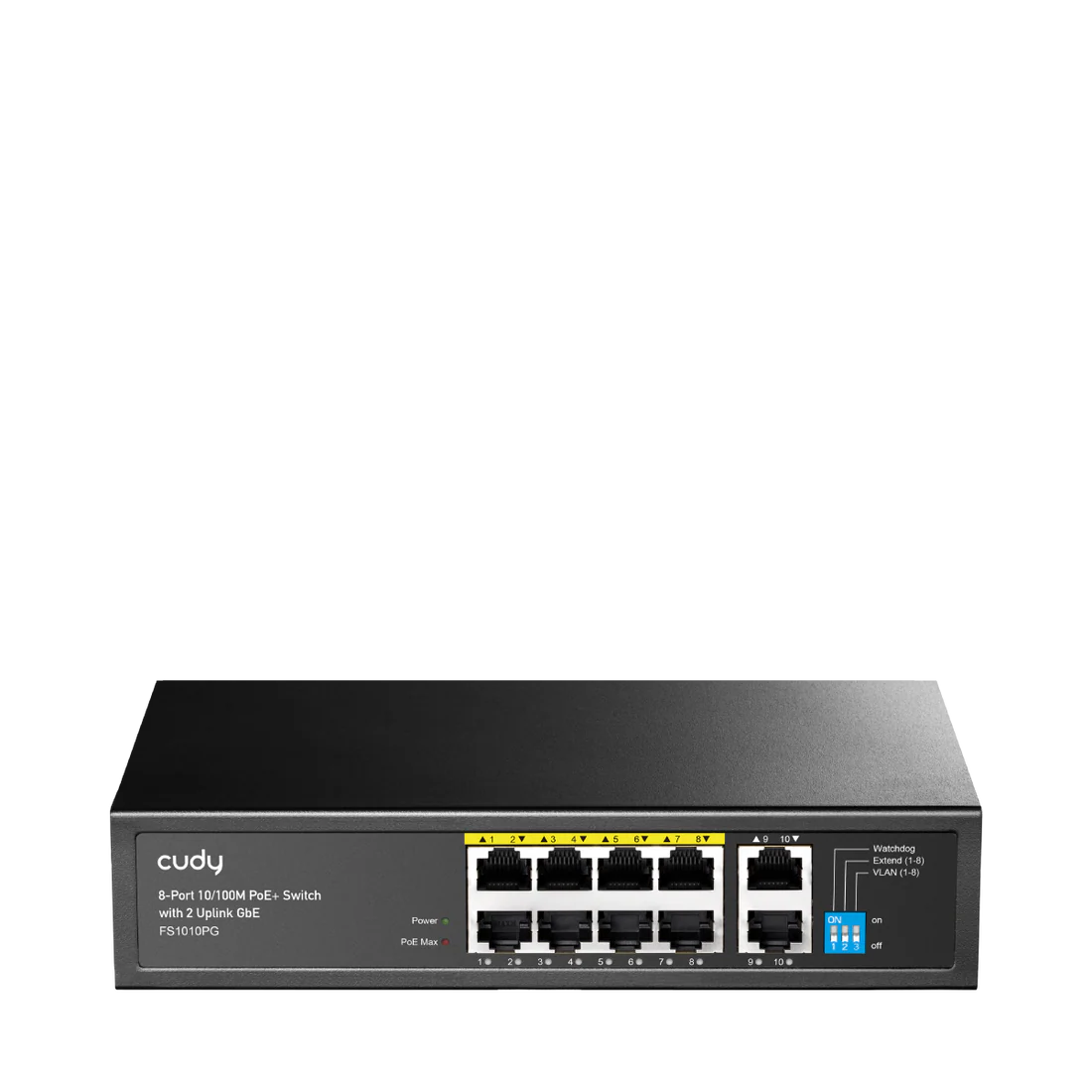 Cudy 8-Port 10/100M PoE+ Switch with 2 Uplink GbE FS1010PG