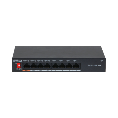 DAHUA Unmanaged Fast Ethernet Switch 8 Port 8 PoE | DH-PFS3008-8ET-60-V2