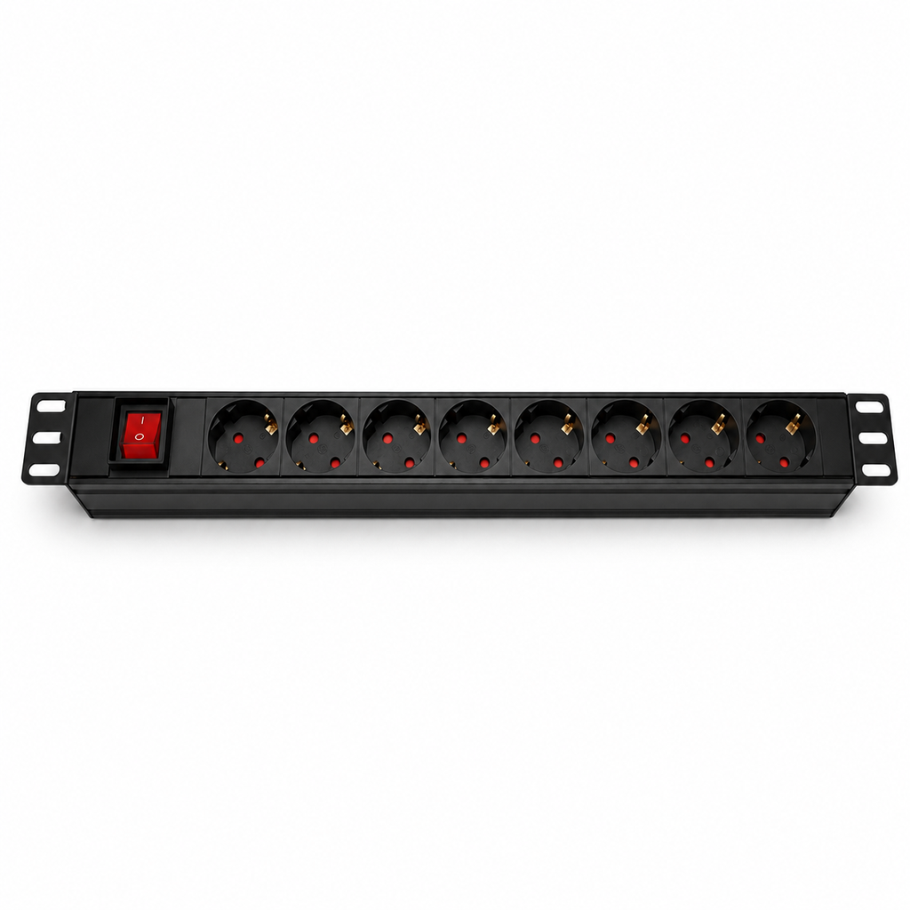 9 Port PDU Europe Type, Switch on/off , Fuse 16A