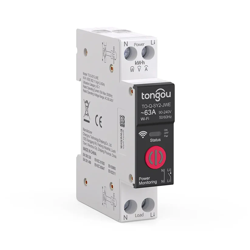 TONGOU 1P 63A WIFI Smart Circuit Breaker