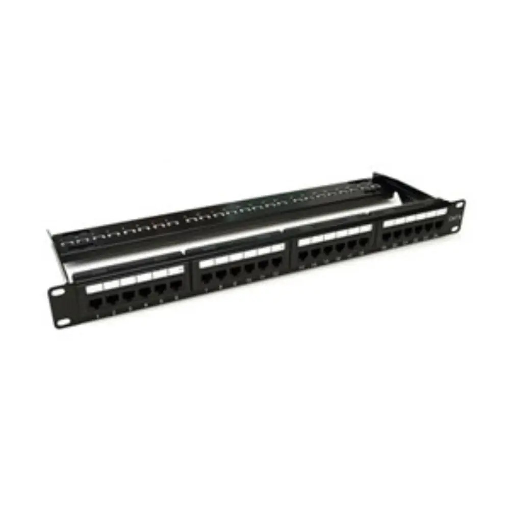 EUSSONET aluminum Empty Patch Panel UTP Cat6/Cat6A 24 Port Compatible with Corning Keystones