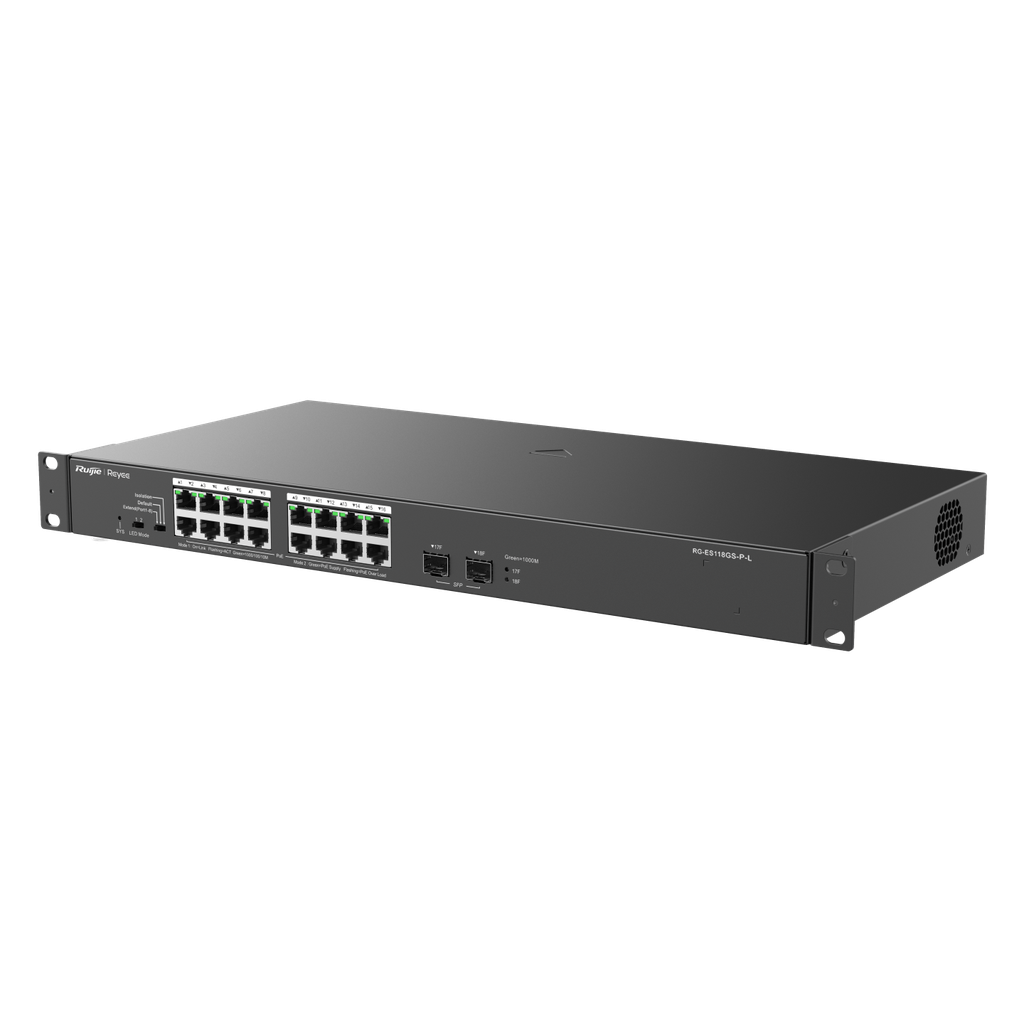 Ruijie Reyee RG-ES118GS-P-L 18-Port 10/100/1000 Mbps Unmanaged PoE Switch